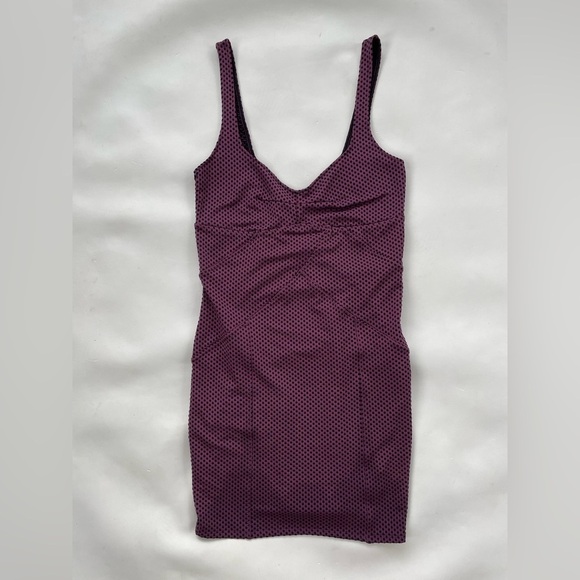 Intimately Free People Purple Black Microdot Bodycon Dress Size Medium - Picture 3 of 10